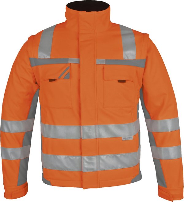 Warnschutz Softshell-Jacke orange/grau